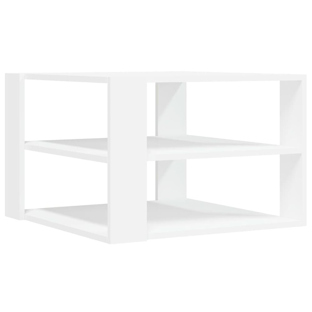 Vidaxl Konferenčný stolík biely 59,5x59,5x40 cm kompozitné drevo